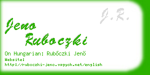 jeno ruboczki business card